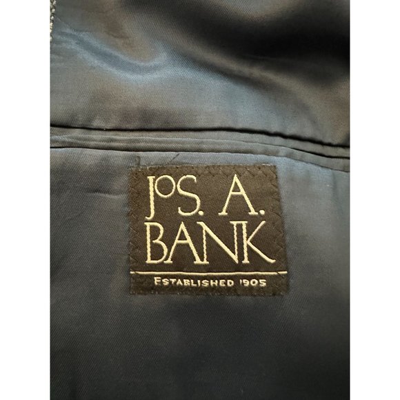 Jos A Bank Silk Wool Sport Coat Mens 42L Herringbone Windowpane Jacket Blazer - Picture 4 of 16